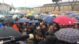 Ast: nuova protesta, centinaia di lavoratori diretti a Orte (foto di Fabrizio Ricci)