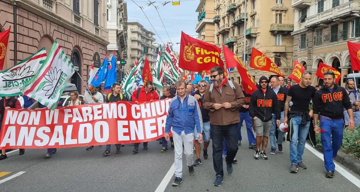 Genova, 11 ottobre sciopero e corteo operai Ansaldo Energia