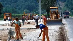 cantiere stradale, FOTO DI GIUSEPPE LIAN/AG.SINTESI