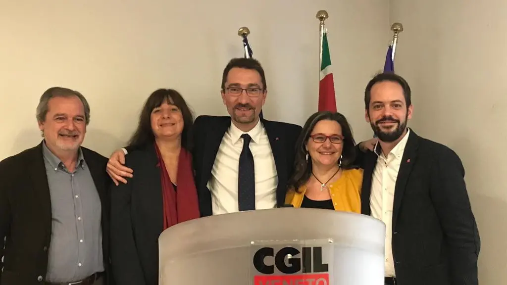 La nuova segreteria della Cgil Veneto