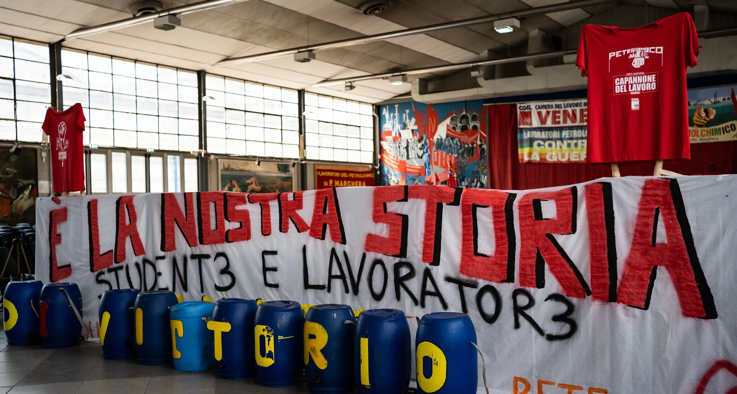 Venezia, 30 settembre, Cgil in presidio con i lavoratori del Petrolchimico di Marghera