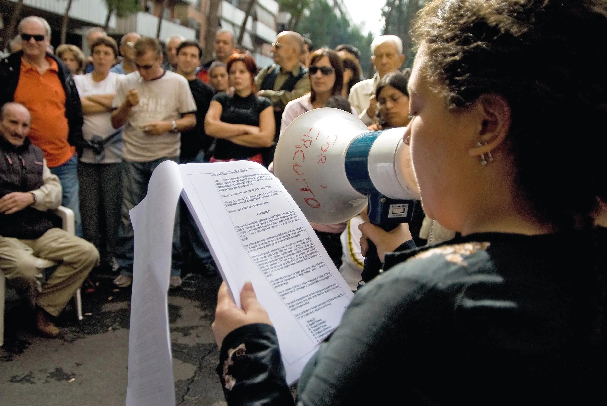 ROMA OCCUPAZIONE DI VIA MARCHISIO DA PARTE DI ACTION PER LA LIBERTA' DELLA CASA FOTO DI © SALVATORE CUCCURU/AG.SINTESI