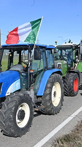 Col trattore in tangenziale