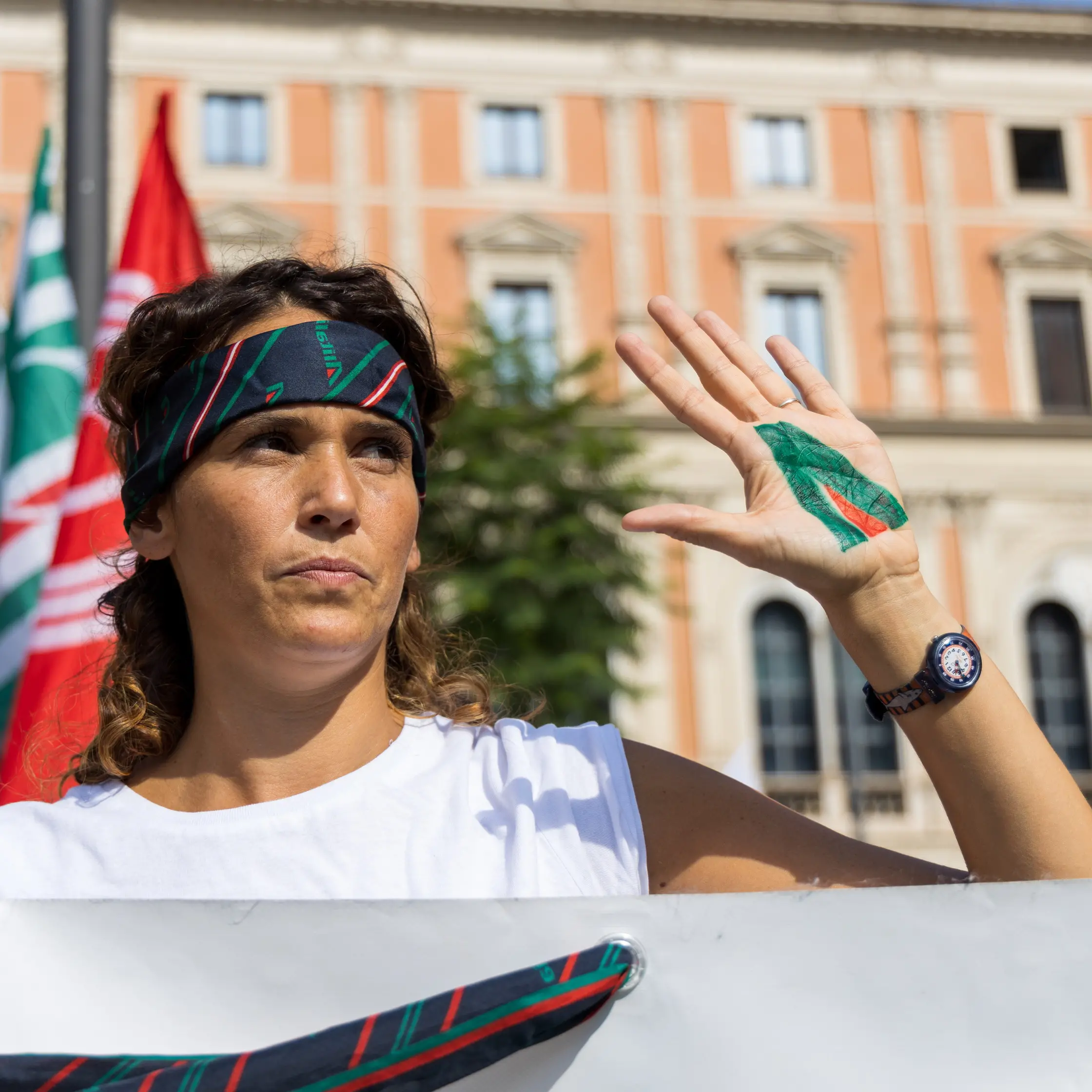Alitalia, la protesta dei lavoratori