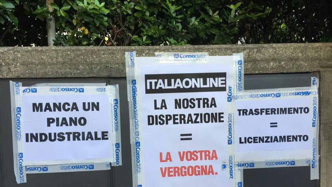 La protesta dei lavoratori Consodata