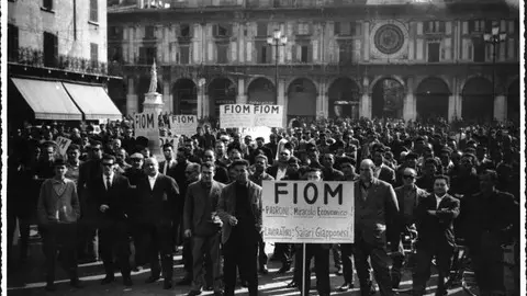 Una manifestazione Fiom (Archivio storico Cgil nazionale)
