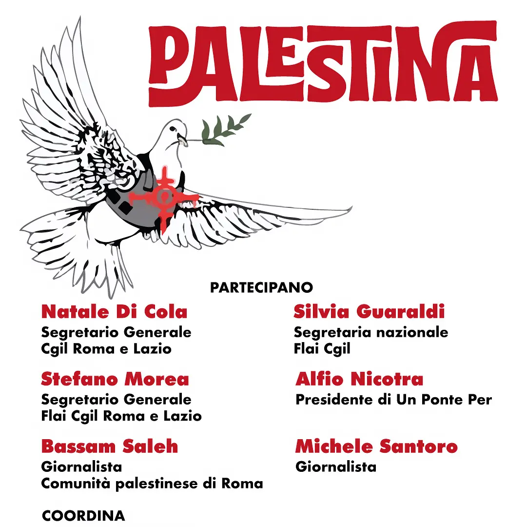 Flai Roma e Lazio, il 16 gennaio si discute Palestina