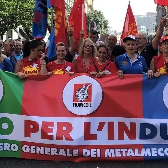 Metalmeccanici: manifestazione all'Ambra Jovinelli a Roma