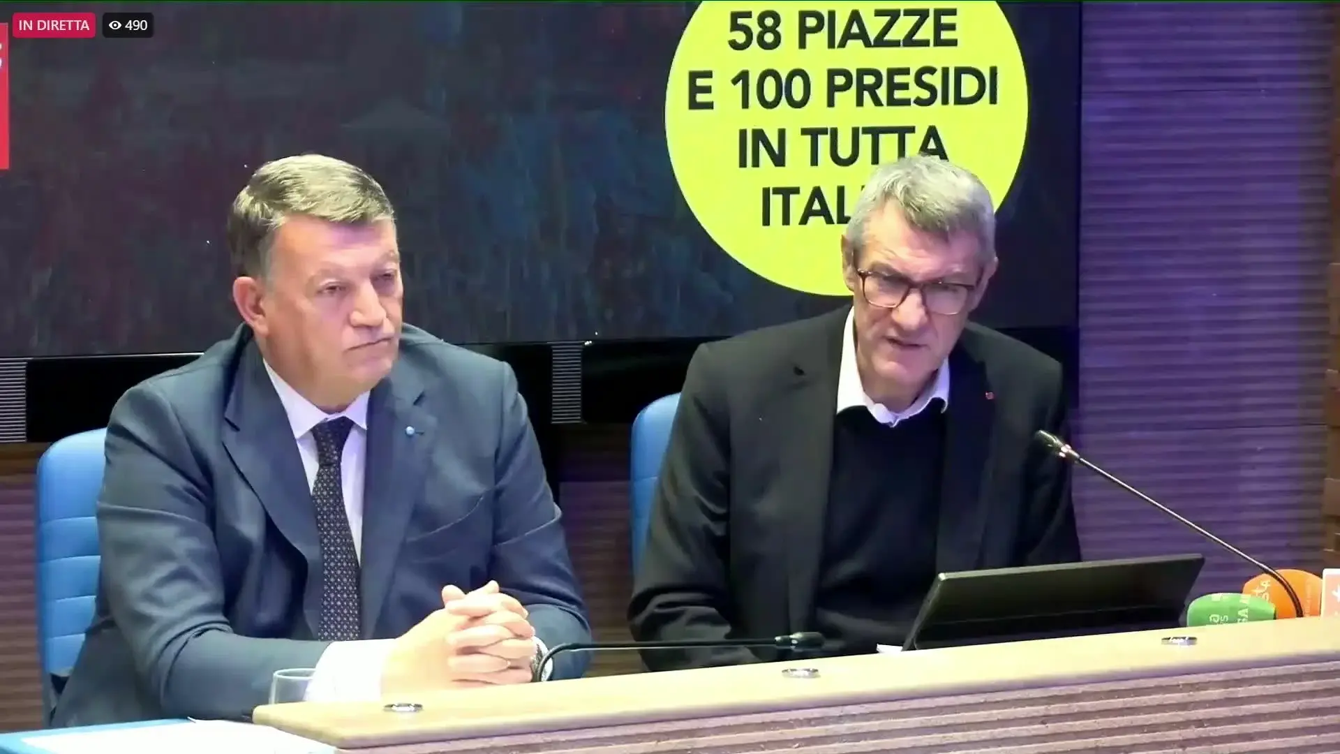 La conferenza stampa di Landini e Bombardieri