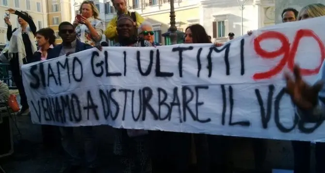 Migranti, Cgil in piazza Montecitorio: basta morti