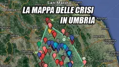 Umbria, la mappa delle crisi