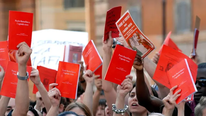Una manifestazione della Agende rosse - foto di Fabio Cimaglia / Sintesi  