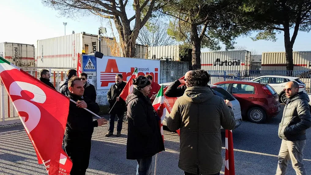 Lo sciopero Artoni a Perugia