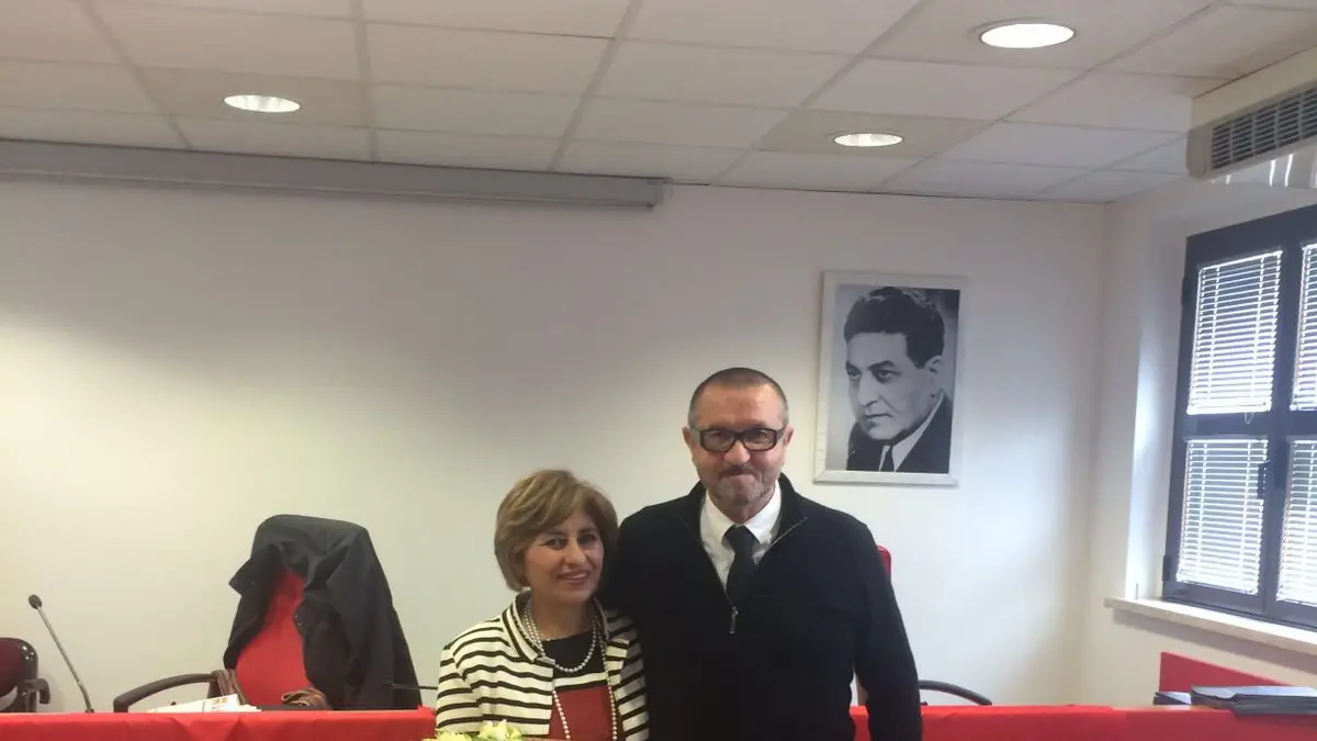 Luana Leonori e Massimo Giulietti (foto Cgil Umbria)