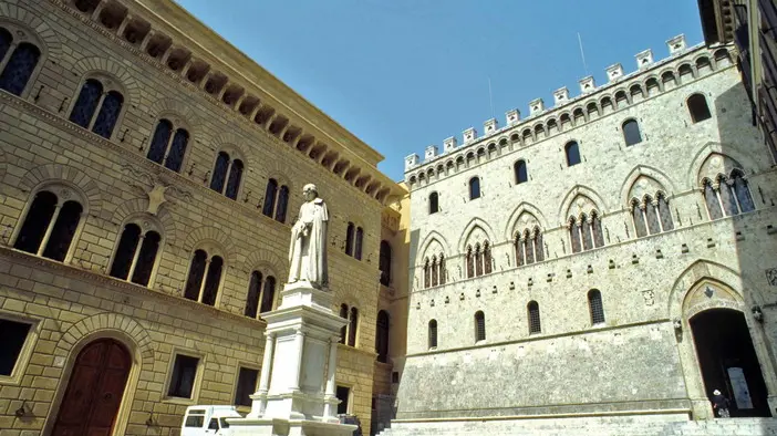 SIENA LA SEDE STORICA DEL MONTE DEI PASCHI DI SIENA FOTO DI \\u00A9 DAIANO CRISTINI/AG.SINTES