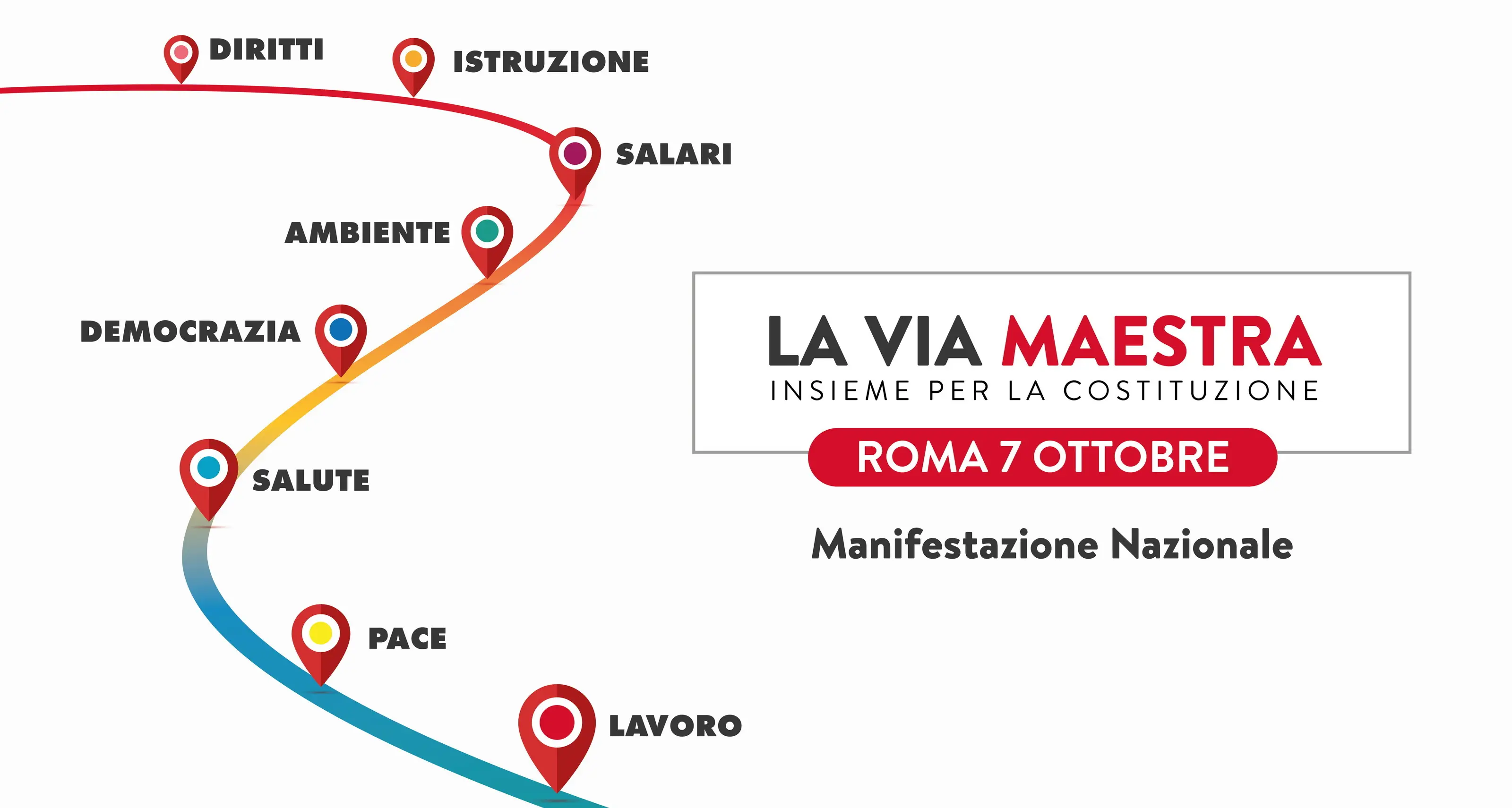 La Via Maestra: 7 ottobre tutti in piazza a Roma