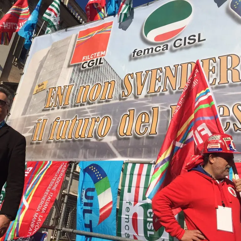 Dismissioni Eni, oggi stop e manifestazione a Roma